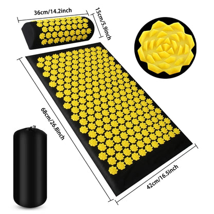 ZenSpike™ Acupressure Mat & Pillow Set – Natural Pain Relief, Deep Relaxation, Anytime, Anywhere
