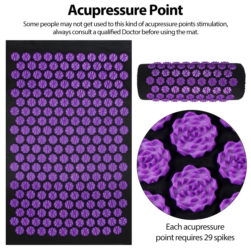 ZenSpike™ Acupressure Mat & Pillow Set – Natural Pain Relief, Deep Relaxation, Anytime, Anywhere