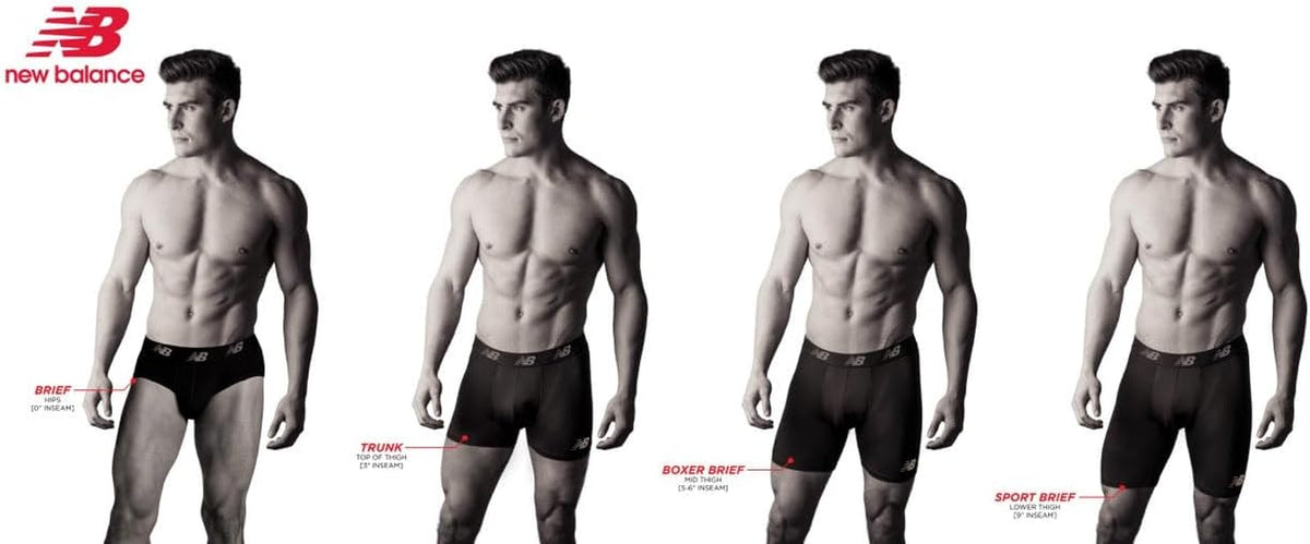 Men'S Performance Boxer Briefs with Fly, Breathable Stretch Underwear, Moisture Wicking, Soft Waistband (3 Pack)