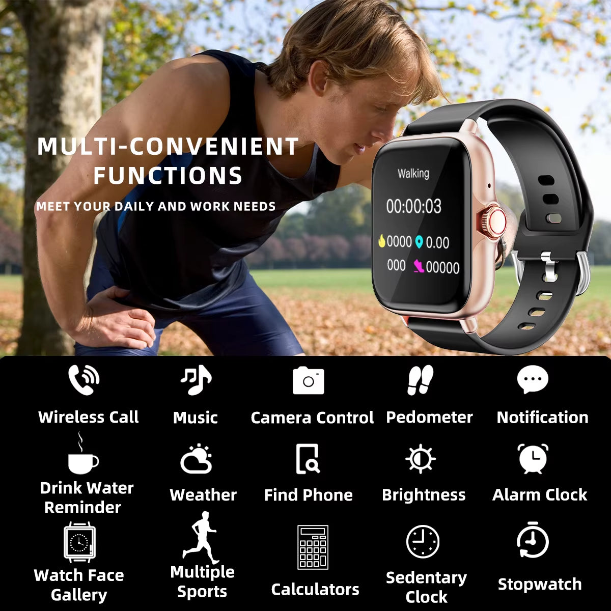 SmartSync Pro™ – Next-Gen Bluetooth Smartwatch for Daily Health &amp; Call