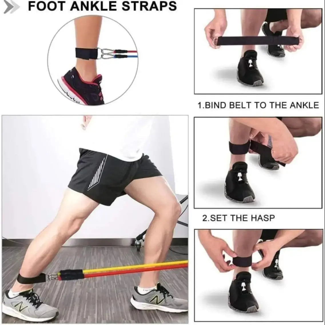 Multifunctional Resistance Band Kit with Carrying Pouch